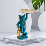 Maxbell 2 Pieces Nordic Storage Tray Sculpture Statue Desk Organizer Office Decor