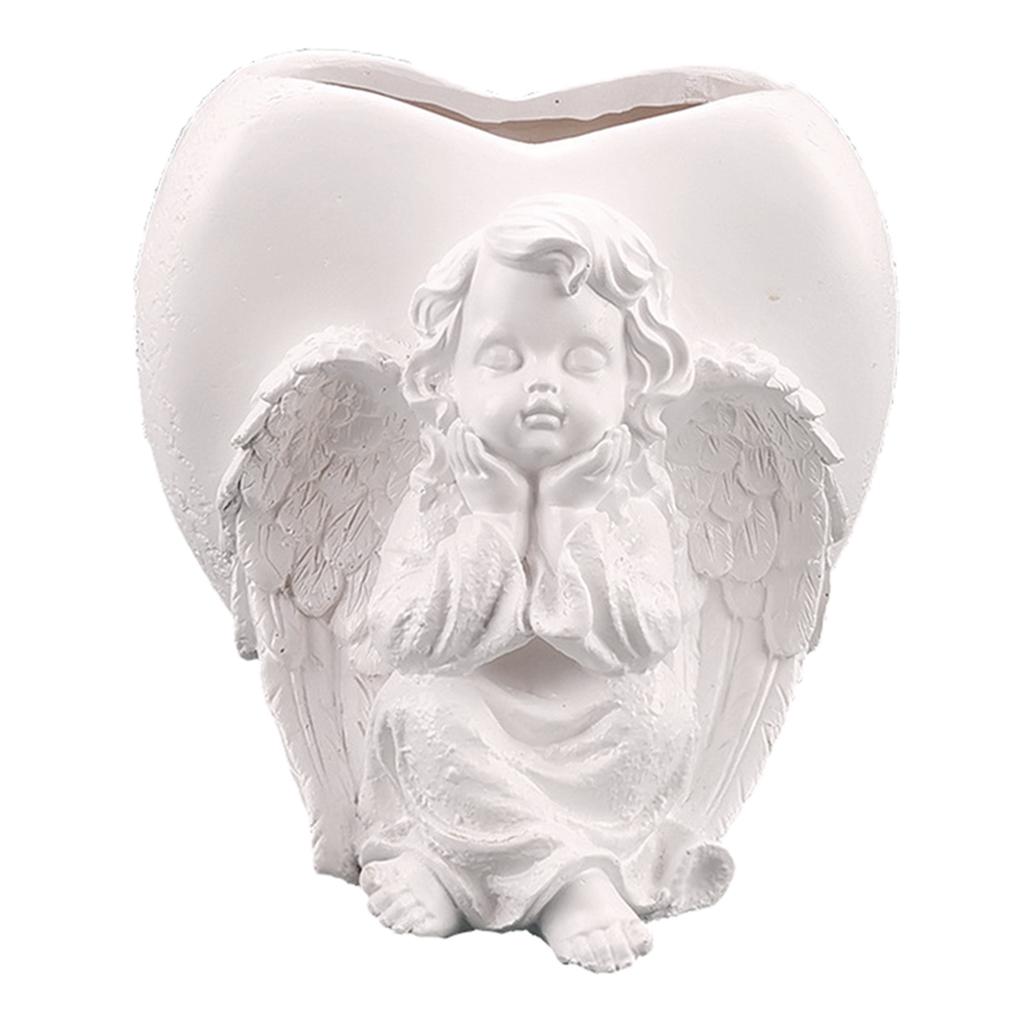 Maxbell Maxbell Resin Angel Figurine Sculpture Office Tabletop Statues Ornaments Thinking