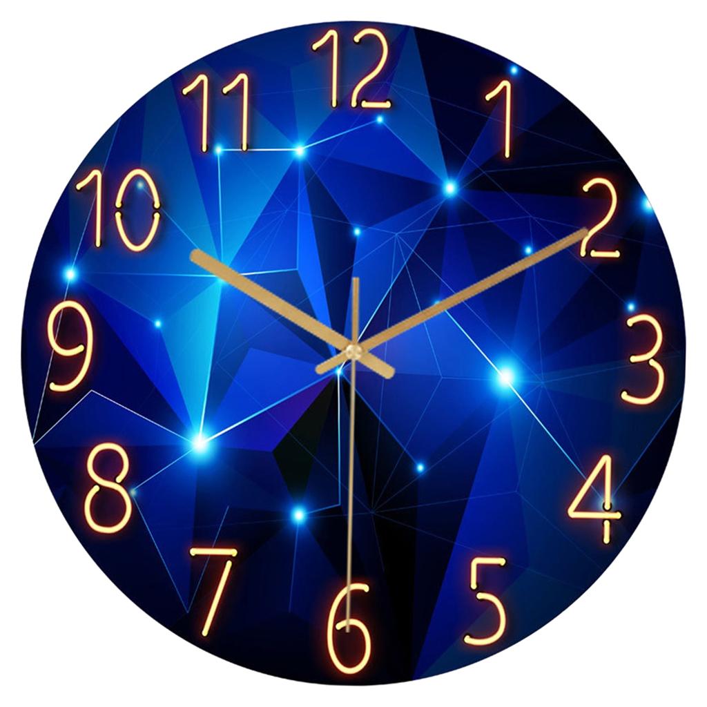 Maxbell Maxbell Modern Hanging Wall Clock Silent Non Ticking Quality Quartz Glass Clocks D