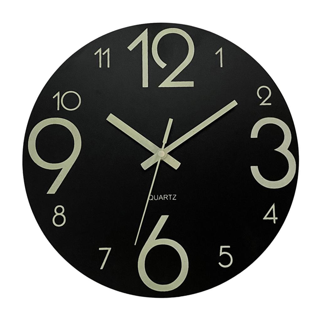 Maxbell Maxbell Wall Clock Quartz Glow In The Dark Hanging Clocks Room Decor Numbers Size