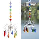 Maxbell 2 Pieces Crystals Ball Prisms  Hanging Ornament Rainbow Maker for Garden