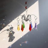 Maxbell 2 Pieces Crystals Ball Prisms  Hanging Ornament Rainbow Maker for Garden