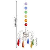 Maxbell 2 Pieces Crystals Ball Prisms  Hanging Ornament Rainbow Maker for Garden