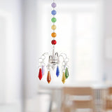 Maxbell 2 Pieces Crystals Ball Prisms  Hanging Ornament Rainbow Maker for Garden