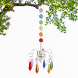 Maxbell 2 Pieces Crystals Ball Prisms  Hanging Ornament Rainbow Maker for Garden