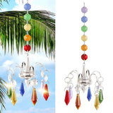 Maxbell 2 Pieces Crystals Ball Prisms  Hanging Ornament Rainbow Maker for Garden
