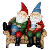 Maxbell Garden Gnome Statue Outdoor Dwarf Figurine Decor Collectible Leaning on Sofa