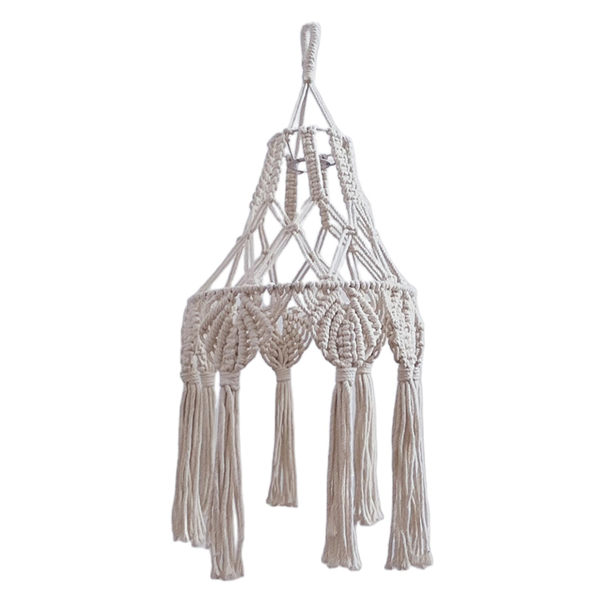Maxbell Maxbell Knitting Macrame Woven Light Shade Chandeliers Lampshade Lamp Cover Decor