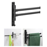 Maxbell Maxbell Rotatable Wall Towel Rack Bar Swing Self Adhesive Home Bathroom Hotel 2 Bar