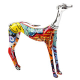 3x Graffiti Art Multi Colour Doberman Dog Statue Living Room Decor Ornament
