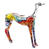 3x Graffiti Art Multi Colour Doberman Dog Statue Living Room Decor Ornament