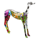3x Graffiti Art Multi Colour Doberman Dog Statue Living Room Decor Ornament