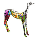 3x Graffiti Art Multi Colour Doberman Dog Statue Living Room Decor Ornament