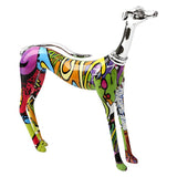 3x Graffiti Art Multi Colour Doberman Dog Statue Living Room Decor Ornament