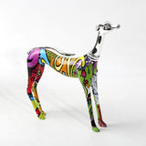 3x Graffiti Art Multi Colour Doberman Dog Statue Living Room Decor Ornament