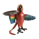 Maxbell Parrot Statue Resin Crafts Figurines Jewelry Storage Tray 22x12x20CM