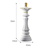 Chess Pieces Statue Sculpture Craft Home Decor Table Decoration Queen