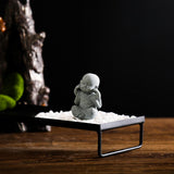 Maxbell 2x Monk Statue Small Buddha Little Monk Car Accessories Ornament