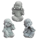 Maxbell 2x Monk Statue Small Buddha Little Monk Car Accessories Ornament