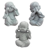 Maxbell 2x Monk Statue Small Buddha Little Monk Car Accessories Ornaments