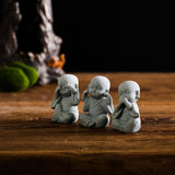 Maxbell 2x Monk Statue Small Buddha Little Monk Car Accessories Ornaments
