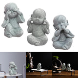 Maxbell 2x Monk Statue Small Buddha Little Monk Car Accessories Ornament