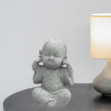 Maxbell 2x Monk Statue Small Buddha Little Monk Car Accessories Ornaments