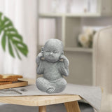 Maxbell 2x Monk Statue Small Buddha Little Monk Car Accessories Ornaments