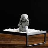 Maxbell 2 Pieces Monk Statue Small Buddha Little Monk Car Accessories Ornaments