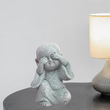 Maxbell 2x Monk Statue Small Buddha Little Monk Car Accessories Ornaments