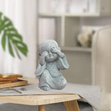 Maxbell 2x Monk Statue Small Buddha Little Monk Car Accessories Ornaments