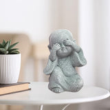 Maxbell 2x Monk Statue Small Buddha Little Monk Car Accessories Ornaments