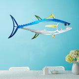 Large Metal Shark Wall Decor Art Ocean Fish Hanging Wall Sculpture E Small