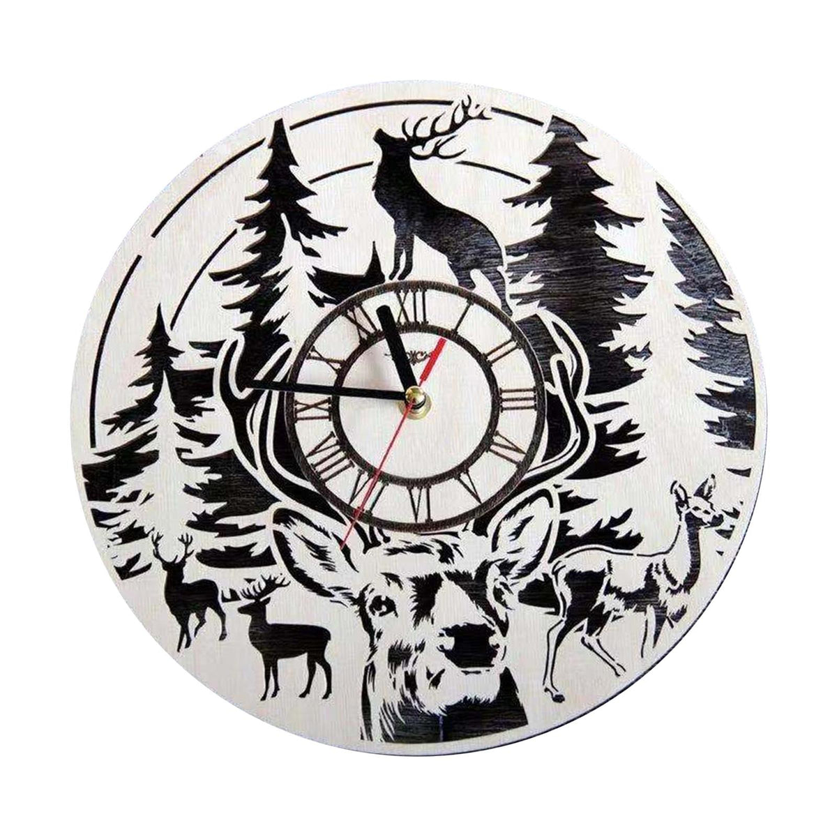 Maxbell Maxbell Creative Wall Clock Quartz Analog Hanging Clocks Home Decor Elk