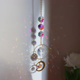 Mandala Crystal Suncatcher Hanging Reflecation Rainbow Maker Wind Chime B