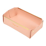 Maxbell PU Valet Tray Entryway Storage Box Organizers Container Pink