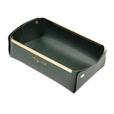 Maxbell PU Valet Tray Entryway Storage Box Organizers Container Deep Green