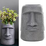 Maxbell 3x Easter Island Statue Flowerpot Succulent Pot for Home