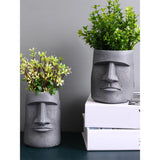 Maxbell 3x Easter Island Statue Flowerpot Succulent Pot for Home
