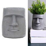 Maxbell 3x Easter Island Statue Flowerpot Succulent Pot for Home