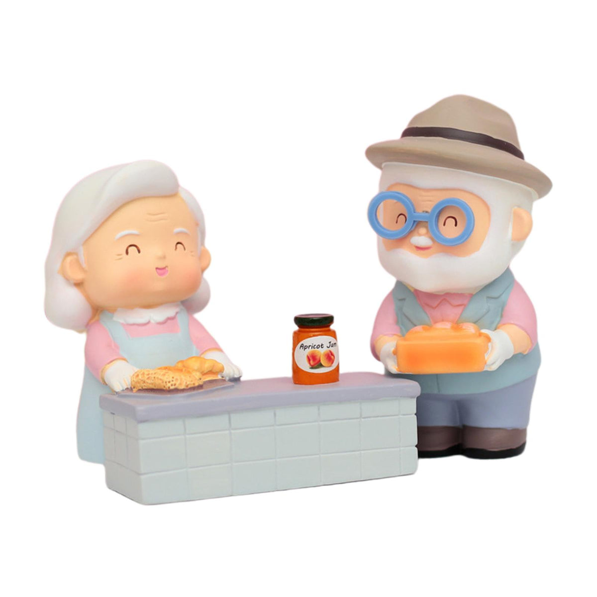 Maxbell Maxbell Creative Figurines Old Couples Micro Landscape Ornaments Decoration Gifts Making Bread