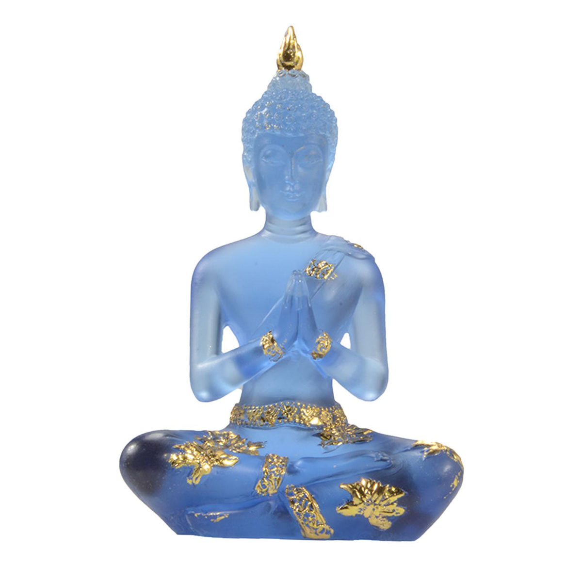 Maxbell Maxbell Meditating Buddha Statue Figurine Sculpture Home Office Decor Craft Blue