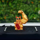 Maxbell 3Pcs Funny Big Arm Lucky Cat Sculpture Home Bedroom Desktop Shop Decor Gift