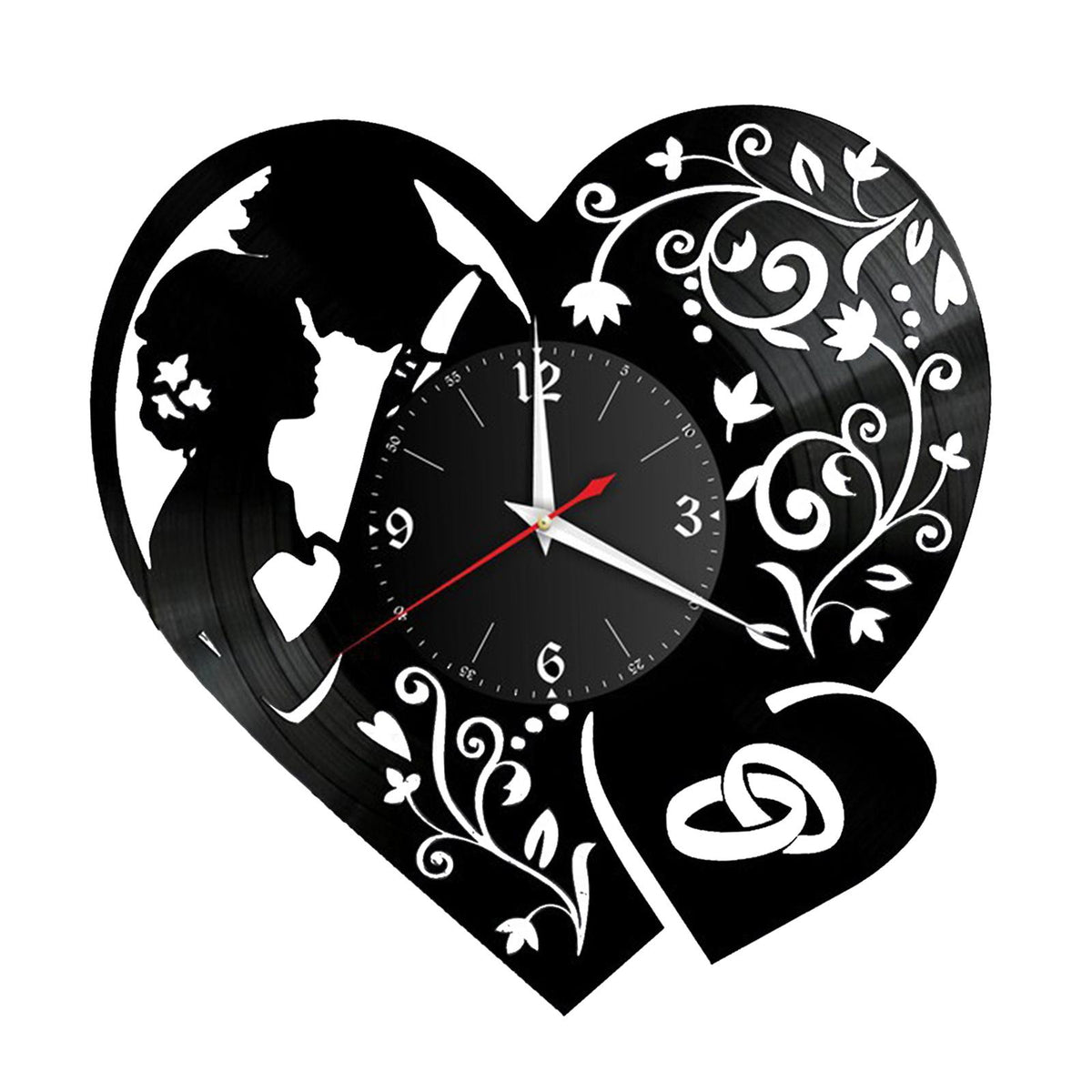 Maxbell Maxbell 12inch LED Vinyl Record Wall Clock Night Lamp Decoration USB Mode