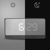 Maxbell Maxbell Desk Curved LED Digital Alarm Clock Clock for Kids Teens White Light