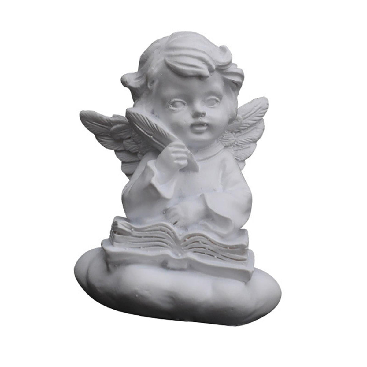 Maxbell Maxbell Resin Girl Angel Figurine Statue Desktop Ornaments Writing Thinking