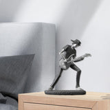 Rock Band Resin Statue Singer Musical Instruments Sculpture Electric Guitar