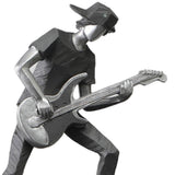 Rock Band Resin Statue Singer Musical Instruments Sculpture Electric Guitar