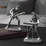 Rock Band Resin Statue Singer Musical Instruments Sculpture Electric Guitar