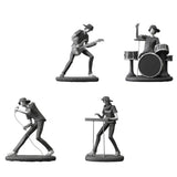 Rock Band Resin Statue Singer Musical Instruments Sculpture Electric Guitar